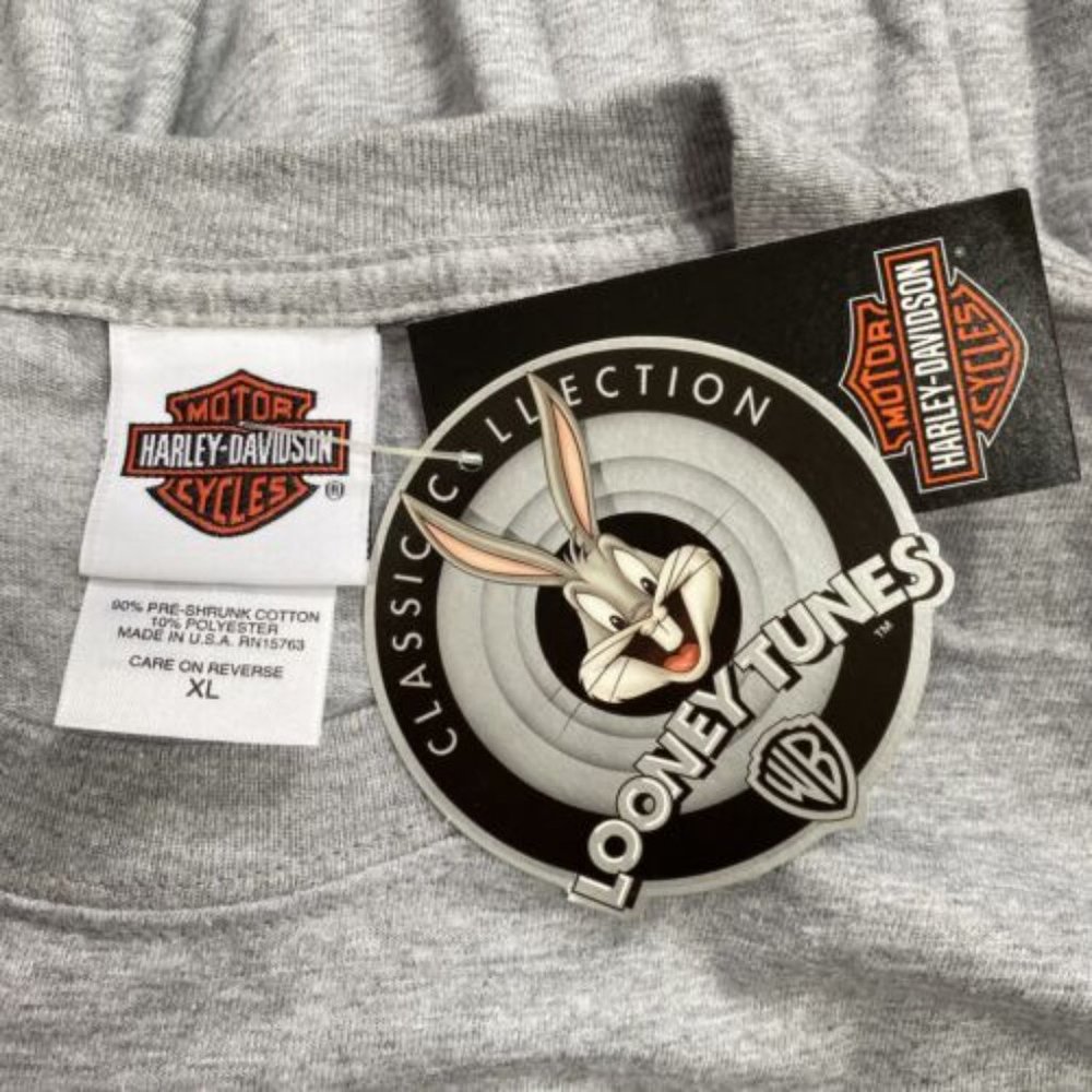 Harley Davidson Looney Tunes Tshirt, Vintage 2002, New with Tags, Made in USA - Picture 3 of 3